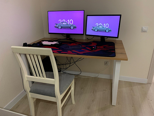 Деревянный стол Лота Лофт 120х75 белый матовый / дуб крафт золотой фото покупателя 479