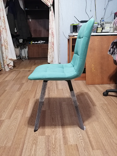 Стул на металлокаркасе Чилли зеленый / белый каркас фото покупателя 11