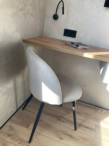 Стул на металлокаркасе Gabi 1 light purple / black фото покупателя 238