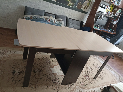 Стол обеденный раздвижной СтК7 дуб молочный фото покупателя 176