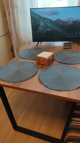 Деревянный стол Лота Лофт 140х80 дуб крафт табачный / черный матовый фото покупателя 404