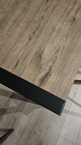 Стол Центавр 120(160)х70х75 файерстоун / черный матовый фото покупателя 40