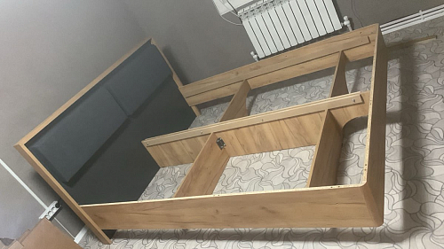 Двуспальная кровать Клауд 160х200 парящая дуб крафт золотой / антрацит фото покупателя 286