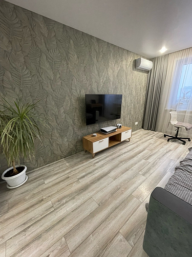 ТВ-тумба Эго Т-3 на ножках бетон светлый / белый глянец фото покупателя 30