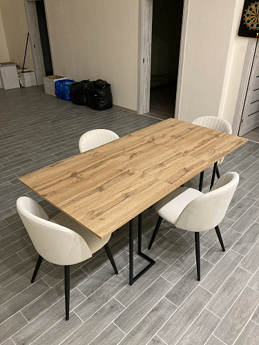 Стул на металлокаркасе Gabi dark beige / black / silver фото покупателя 896