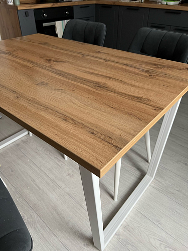 Деревянный стол Лота Лофт 140х80 черный матовый / бетон светлый фото покупателя 13