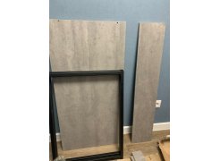 Письменный стол Леон Лофт дуб делано темный / черный матовый фото покупателя 69