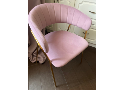 Стул на металлокаркасе Kamelia темно-серый / золотой фото покупателя 64