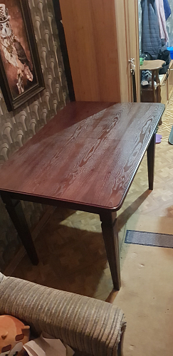 Деревянный стол Васко В 87Н 150 слоновая кость / золото фото покупателя 1