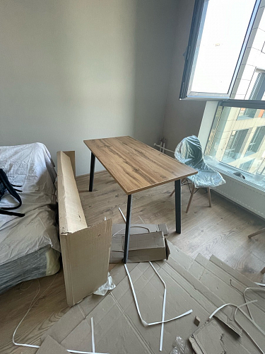 Стол Тринити Лофт 120 32 мм дуб галифакс табако / черный матовый фото покупателя 469