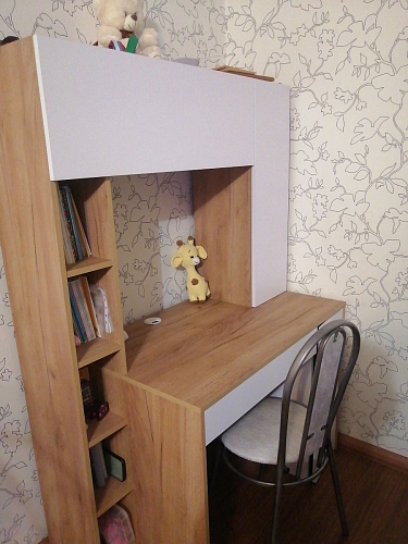 Письменный стол Комфорт 12.71 дуб золотой craft / белая аляска  - Уцененный экземпляр фото покупателя 84