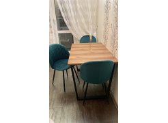 Деревянный стол Лота Лофт 120(160)х75 черный матовый / бетон светлый фото покупателя 927