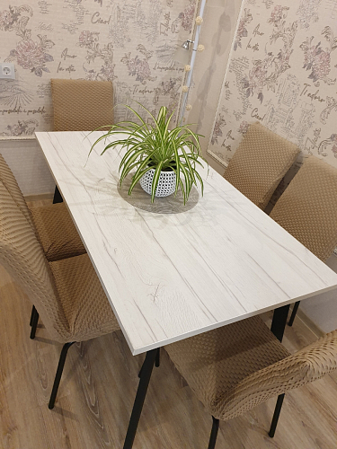 Стол Тринити Лофт 120 32 мм бетон / черный матовый фото покупателя 349