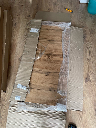 Стол Тринити Лофт 120 32 мм дуб галифакс табако / черный матовый фото покупателя 856