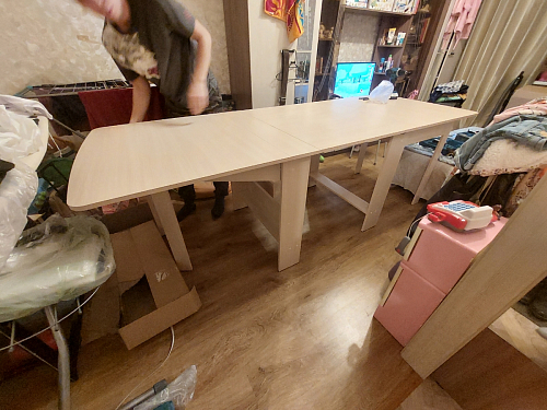 Стол обеденный раздвижной СтК7 дуб молочный фото покупателя 113