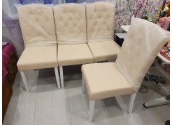 Стул Menson white / fabric pebble фото покупателя 12