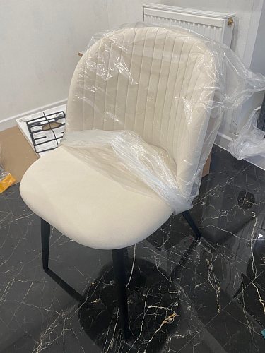 Стул на металлокаркасе Gabi dark beige / black / silver фото покупателя 536