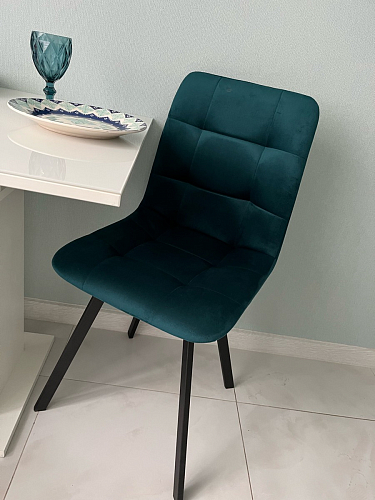 Стул на металлокаркасе Чилли бирюзовый / черный фото покупателя 1269