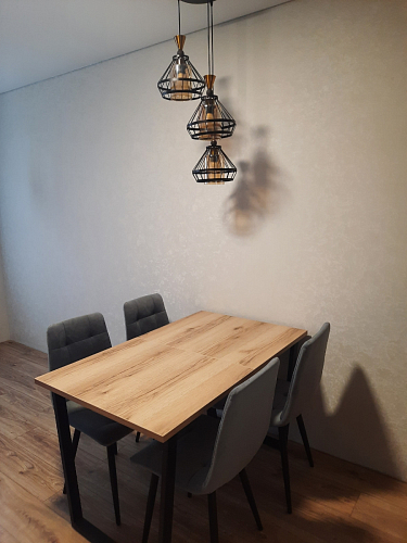 Стол Лота Лофт 120 25 мм дуб делано темный / черный матовый фото покупателя 502