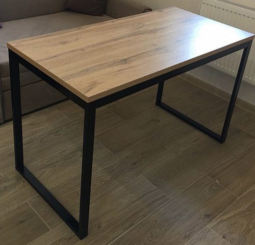 Деревянный стол Лота Лофт 140х80 дуб крафт табачный / черный матовый фото покупателя 26