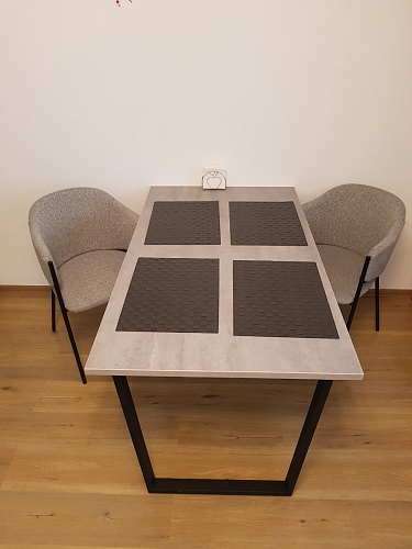 Стол Лота Лофт 140 25 мм черный матовый / бетон фото покупателя 23