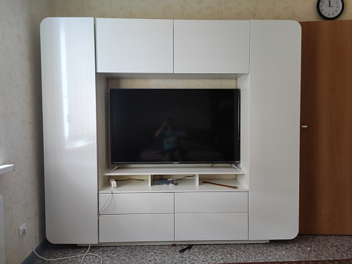 Готовая гостиная Румба белый / белый глянец  - Уцененный экземпляр фото покупателя 40