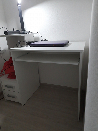 Стол компьютерный Джаз-24 правый белый фото покупателя 12