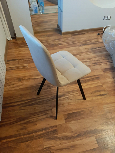 Стул на металлокаркасе Чилли К темно-серый (velutto 32) / черный фото покупателя 457