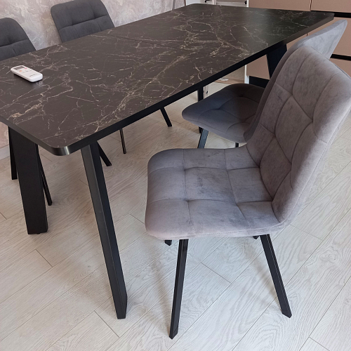 Стул на металлокаркасе Чилли К черный / зеленый фото покупателя 325