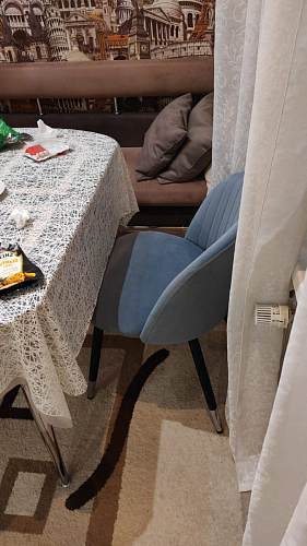 Стул на металлокаркасе Gabi 1 light purple / black фото покупателя 283