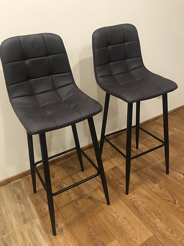 Барный стул Chio black / grey фото покупателя 4