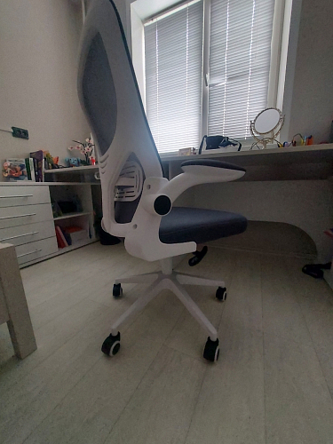 Компьютерное кресло Konfi gray / blue / white фото покупателя 23