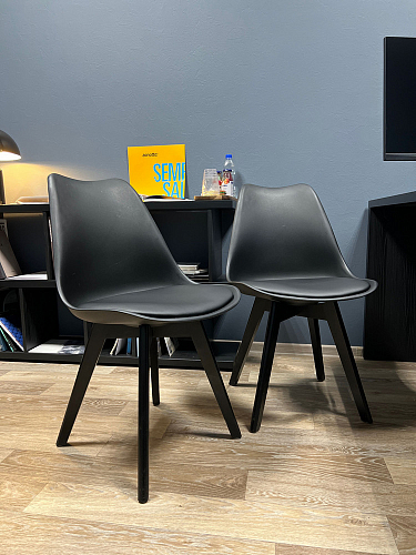 Деревянный стул Bonuss black / black фото покупателя 22