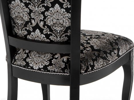 Стул Клето патина серебро / черный