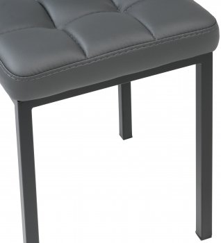 Табурет Байя кожзам темно-серый / черный матовый