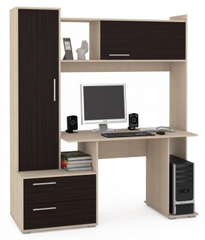 Компьютерный стол Брайтон 2000 СК М дуб паллада / венге магия