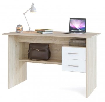 Компьютерный стол СПМ-07.1 Дуб Сонома / Белый