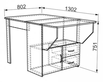Стол-тумба дуб млечный
