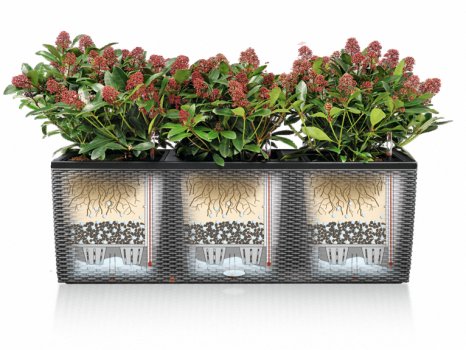 Кашпо Lechuza 15382 CUBE Cottage 40 Гранит