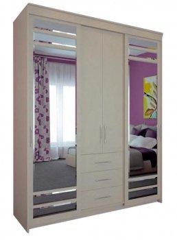 Шкаф-купе ШК-05 дуб молочный  - Уцененный экземпляр