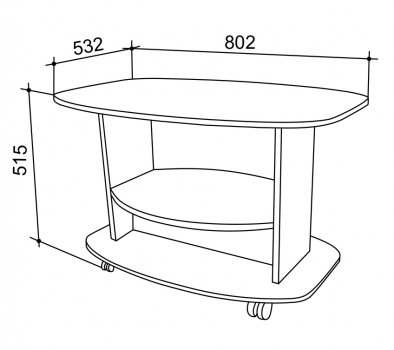 Журнальный стол Лидер венге