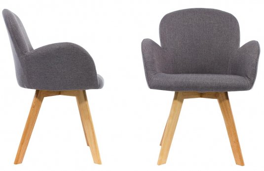 Стул Asia wooden legs / grey fabric