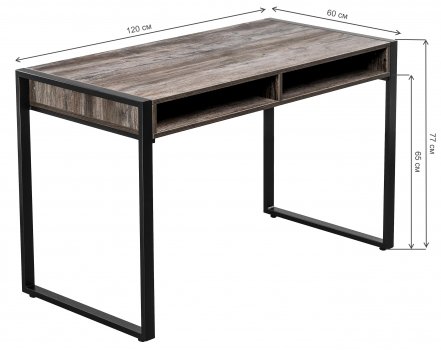 Письменный стол Маньяра сосна пасадена / черный матовый