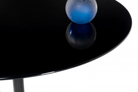 Стеклянный стол Tulip 90 black