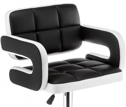 Барный стул Bent черный / белый