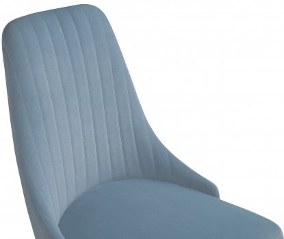 Стул на металлокаркасе Kora голубой / белый