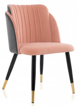 Стул на металлокаркасе Orly pink / grey